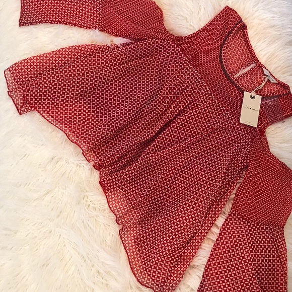 Lucky Brand Cold Shoulder Blouse - Picture 2 of 8